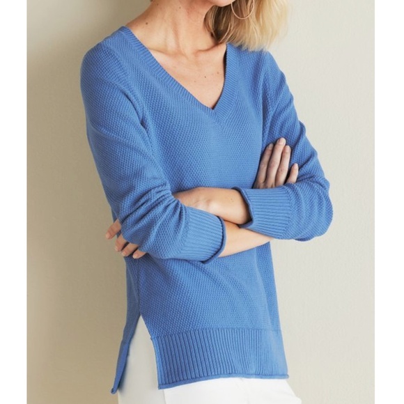 NWT Soft Surroundings Marin Back Button Sweater Large - Picture 3 of 16